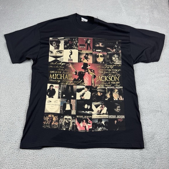 Pro Athletic Other - Michael Jackson TShirt 2XL Black Memorial King Of Pop 1958-2009 Double Sided Y2K